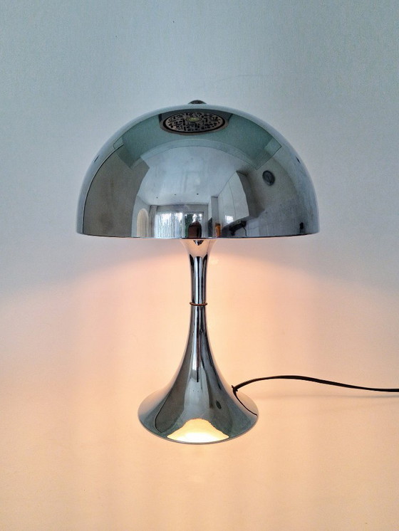 Image 1 of mushroom table lamp chrome