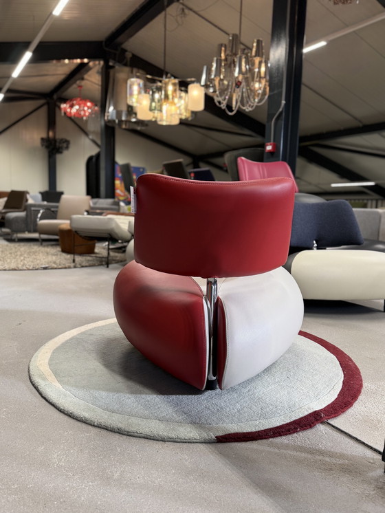 Image 1 of Leolux Pallone Fauteuil Rood Design Stoel Leer