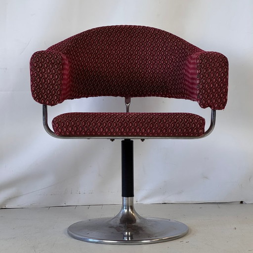 Fauteuil pivotant en acier Space Age, années 1960