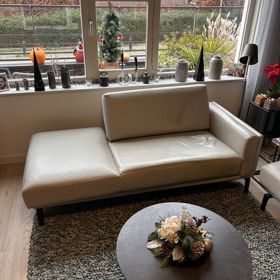 Image 1 of Leolux Bellice Chaos Lounges – Weißes Leder