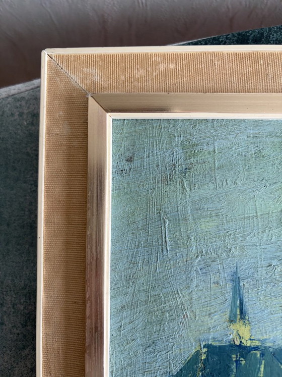 Original Oil Painting by Adriaan van Arkel (1924–2006) – Village View – Paintings & Drawings, Wood (photo 9 of 16)