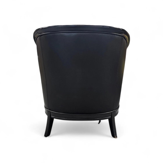 2 x fauteuil en cuir noir années 80 / style Art Déco / bon état – Leather, Art Deco (photo 12 of 19)