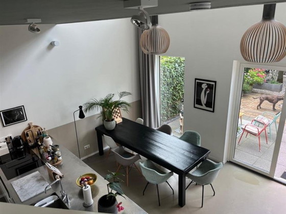 Image 1 of Statement wine table | Solid oak | Black lacquered | 270 cm