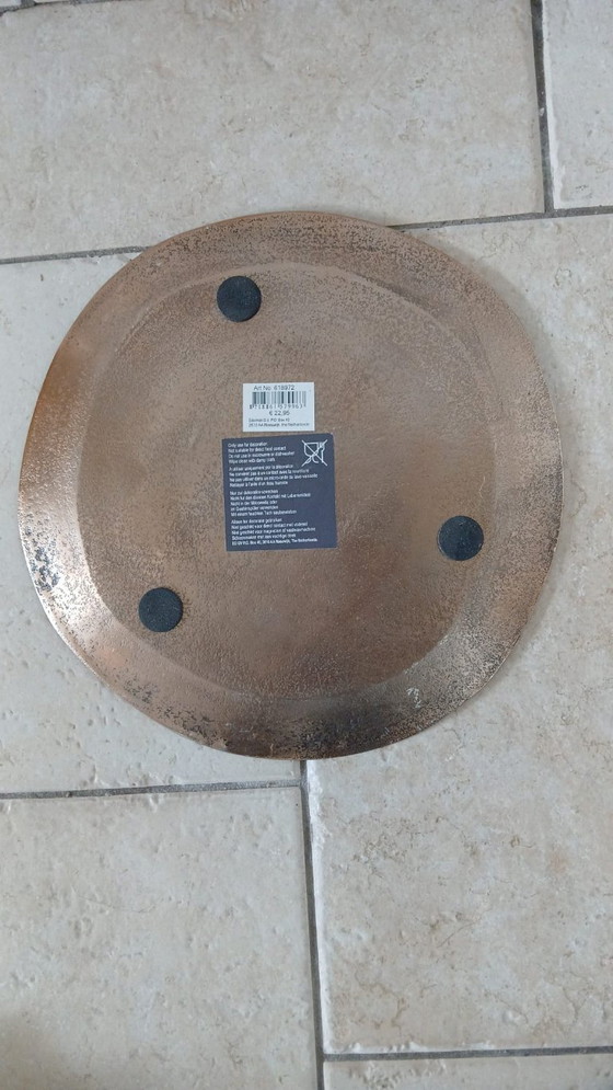 Image 1 of assiette à bougie assiette de décoration assiette en laiton 33 cm