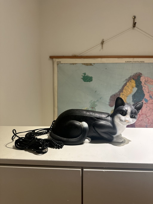 Vintage Telemania „Tuxedo“-Katzentelefon