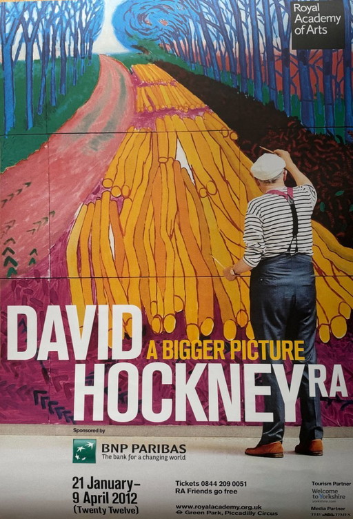 David Hockney, Cartel de la exposición "A Bigger Picture", 2012, Copyright David Hockney, Impreso en el Reino Unido