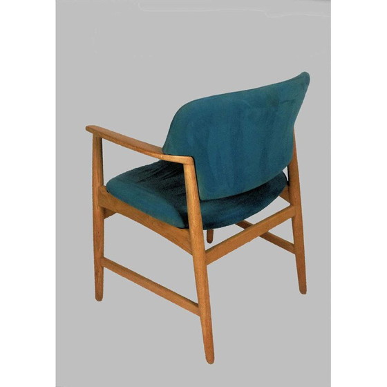 Image 1 of Vintage oak office chair by Ejner Larsen and Axel Bender Madsen for Fritz Hansen 1955