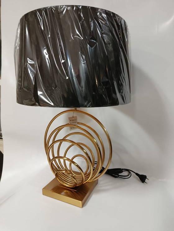 Image 1 of Elegant Gold Spiral Table Lamp – Modern Glam Statement Piece
