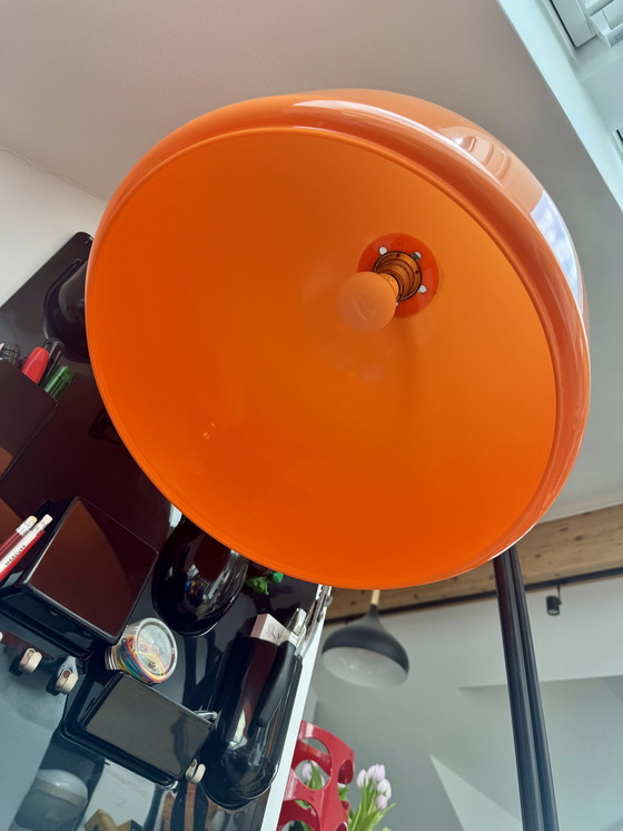Image 1 of 70s Boog vloerlamp met telescopische structuur Space Age Vintage Mid Century Modern Licht UFO Guzzini Era