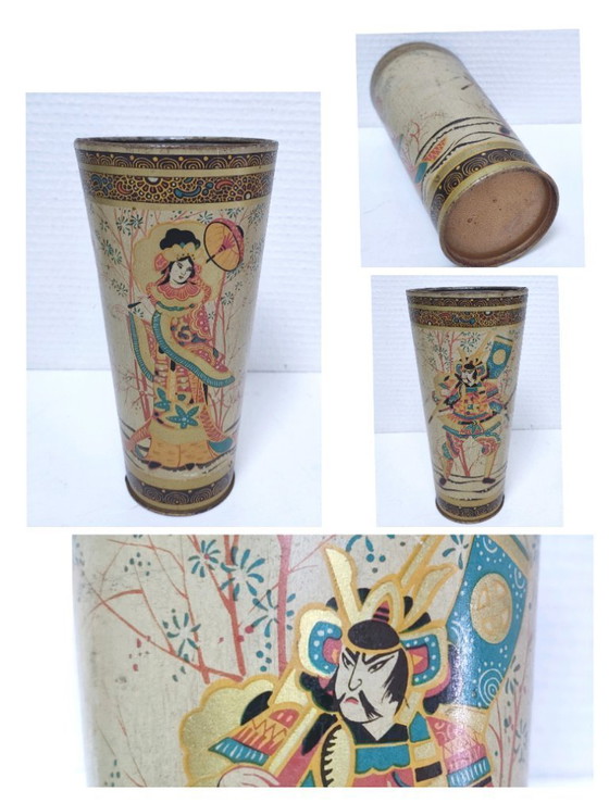 Image 1 of Portapinceles decorado al estilo japonés, mediados del siglo XX.