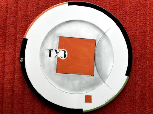 Vladimir Njemuchin - Villeroy & Boch - constructivist wall sign 1991