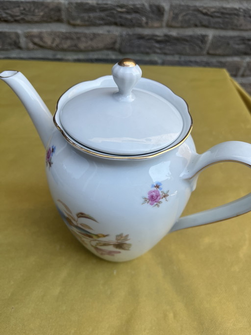 Théière en porcelaine Bareuther Waldsassen de Bavière.