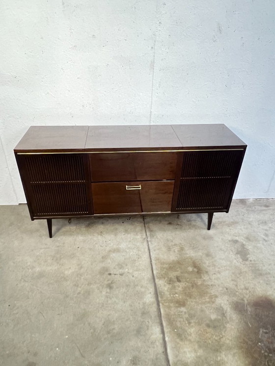 Image 1 of Vintage Audiomeubel / Dressoir Met Verlichting, Prinz, Engeland, 1960's
