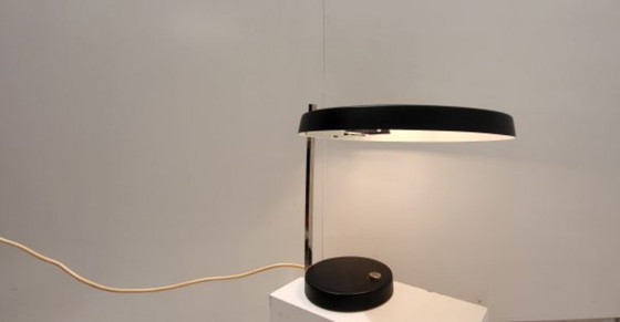 Table lamp The Oslo 1961 - Heinz Georg Pfaender Hillebrand, Iron, Black, Mid Century Modern (photo 6 of 7)