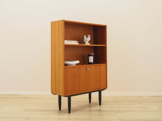 Libreria danese impiallacciata in teak con bancone bar e ripiani regolabili, anni '70. – Librerie, Wood (photo 5 of 10)