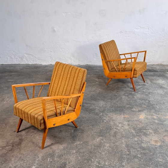 Image 1 of Een paar Poolse retro fauteuils, 1960