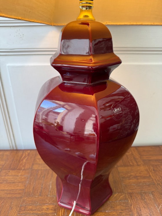Image 1 of Grande lampada in ceramica rossa