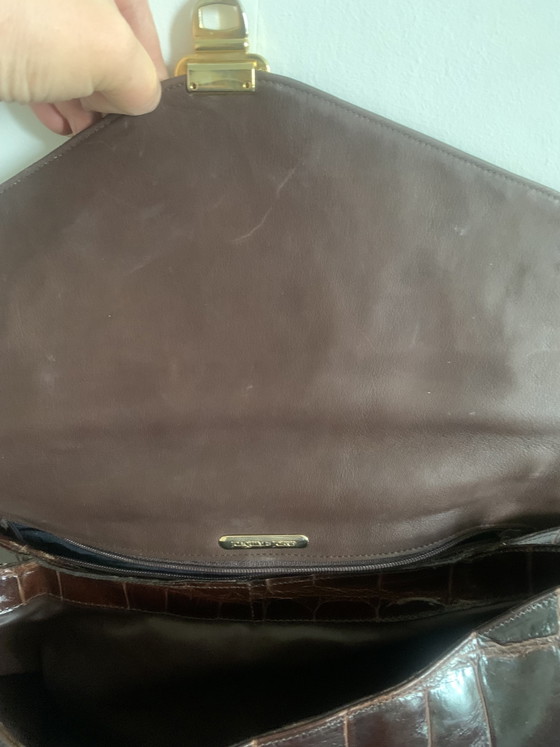 Grote vintage handtas van Joaquim Jofré (Barcelona 1929) – Joaquim Jofre, Top handle tassen, Exotic (photo 9 of 9)
