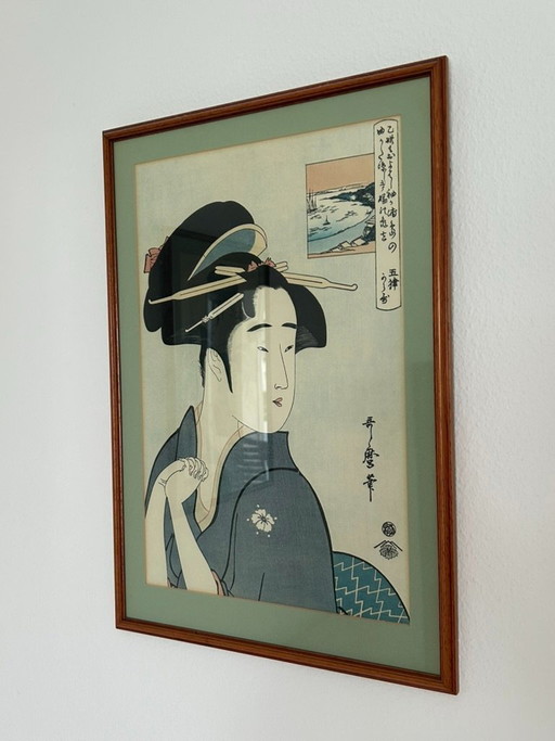7 tableaux japonais encadrés – Motif Hiroshige