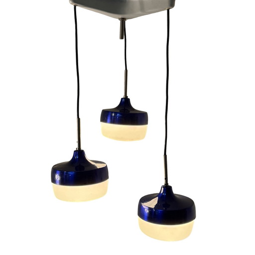 Weltraumzeit-Design / Pop Art - Cascade - Vintage-Hängeleuchte aus den 60er Jahren - Inklusive passendem Baldachin