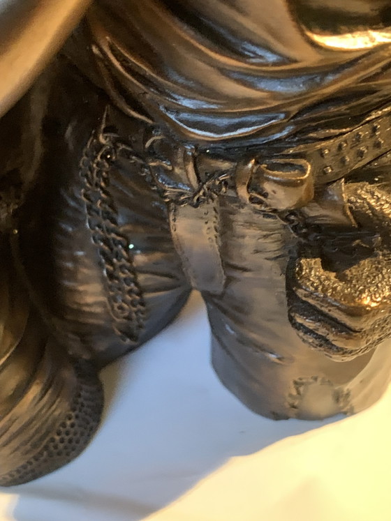 Bildhauerei Oliver Tupton – „Amants passionnés“ – Signierte Kaltgussbronze-Figur – 21 cm / 1,62 kg – Metal (photo 13 of 24)