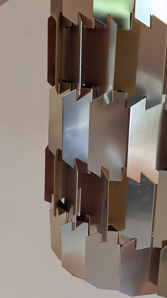 Image 1 of Lampada a sospensione Facet di Louis Weisdorf in ottone - Lyfa Danimarca, anni '60