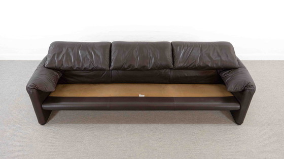 Image 1 of Cassina Maralunga 3-Sitzer-Sofa aus Leder von Vico Magistretti