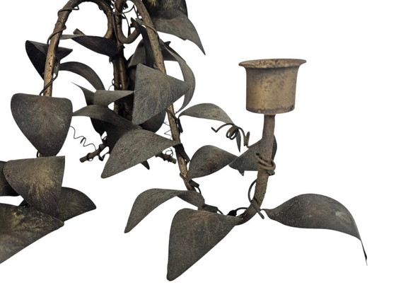 Image 1 of Applique murale style Hollywood Regency - laiton doré - années 80