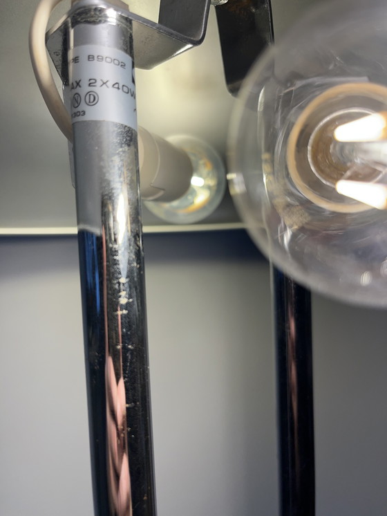 Image 1 of Lámpara de mesa Ikea BARAD Mushroom – Cromada – Años 70 – Inspirada en Robert Sonneman