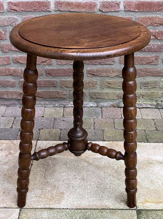 Image 1 of Classic Bobbin corner chair + matching side table | rare set