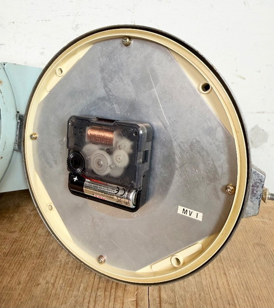 Image 1 of Vintage grijze Seiko Maritime dubbelzijdige wandklok, jaren 80