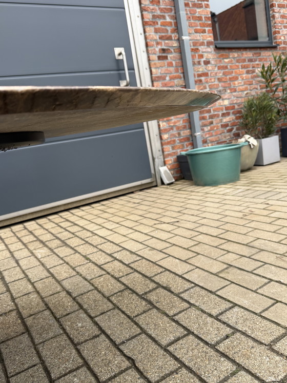 Image 1 of Original oval Knoll Tulip dining table (244x137cm) Emperador