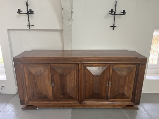 Walnut 4-door sideboard