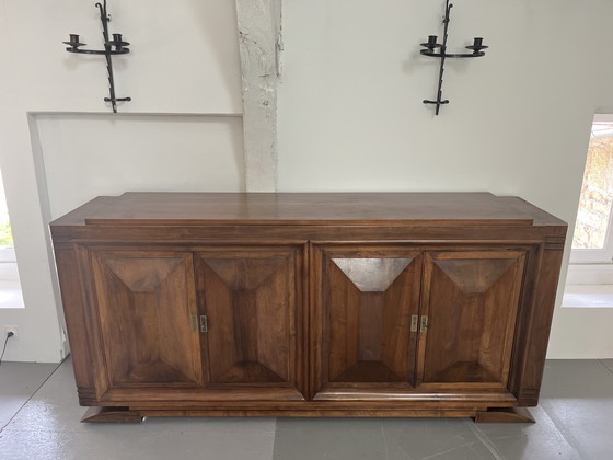 Image 1 of Walnut 4-door sideboard