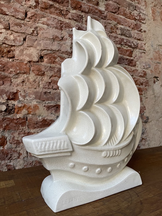 Image 1 of Scultura francese in ceramica Art déco Lejan per Orchies