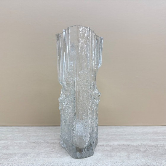 Image 1 of Vintage glazen vaas ‘Pinus’ van Tapio Wirkalla voor Iitalla Finland, jaren 70.