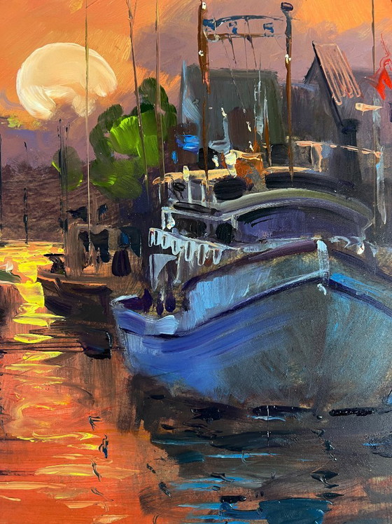 Image 1 of Ferry with a Romantic Sunset