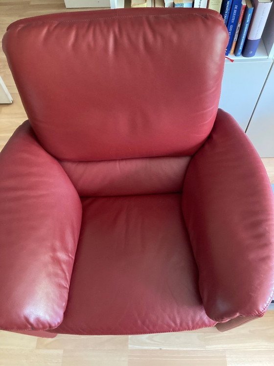 Image 1 of 2 Sillones Leolux de piel (rojo burdeos)