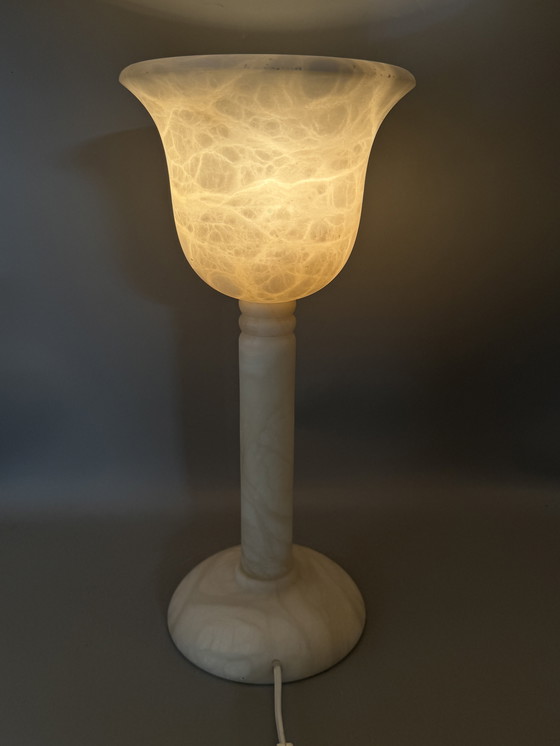 Image 1 of Elegante lampada da tavolo in alabastro di A. Santa Rita