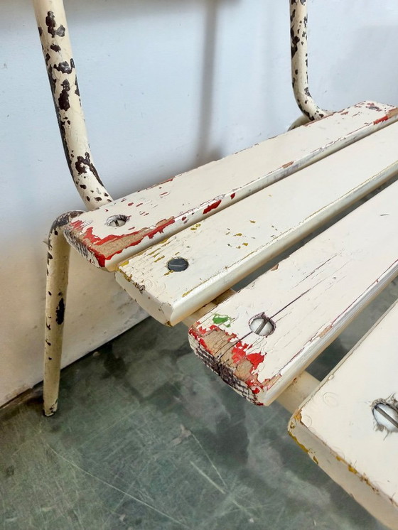 Image 1 of Vintage beige industriële stoel, jaren 60