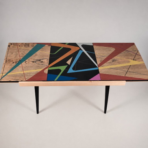 Vintage essenhouten tafel, jaren 70 – eettafels, Wood
