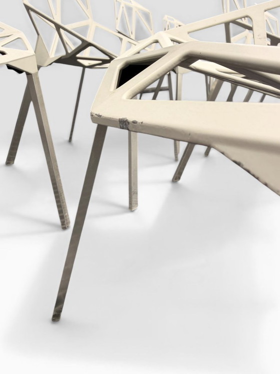 Image 1 of Série 4 Chaises Chair One Magis Blanc Cassé | Grcic (