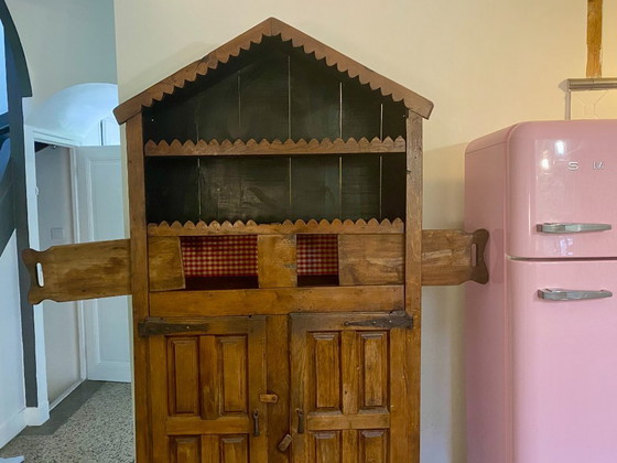 Image 1 of Très belle armoire rustique Wabi-Sabi en hêtre massif.