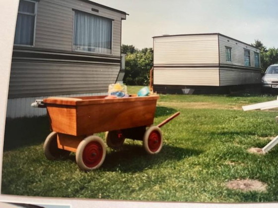 Image 1 of Unique solid wooden handcart