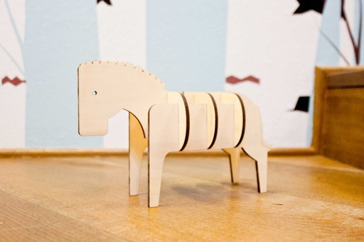 Zebra-shaped wooden decoration by Ulap design