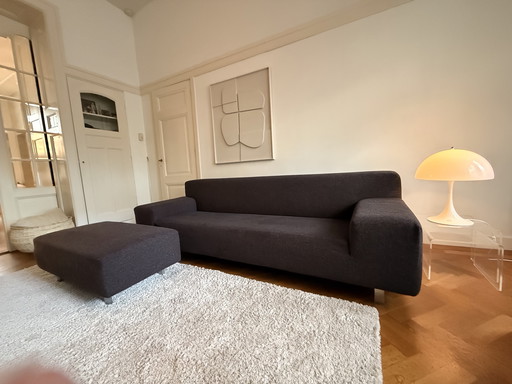 Montis bank Lima bruin-taupe, met of zonder hocker