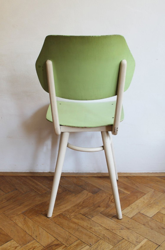 Set di 6 sedie da pranzo TON | Finitura originale color pastello | 1964 – Wood (photo 36 of 46)