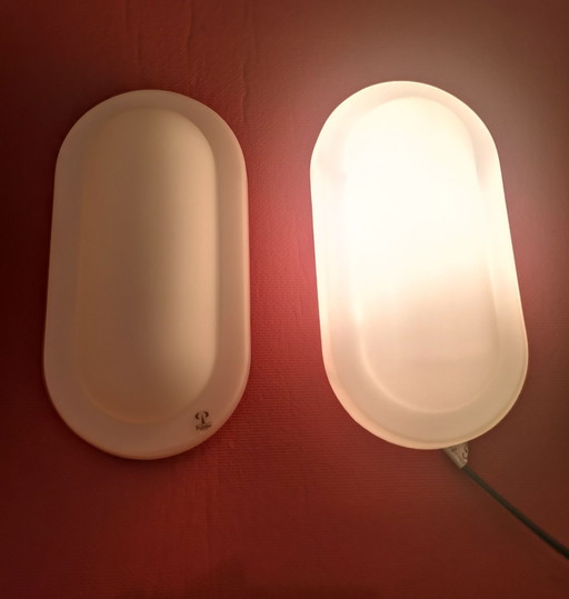 Paire minimaliste d'Appliques murales Mid Century par Peill und Putzler