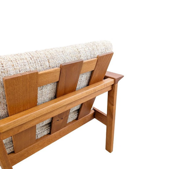 Lot de 2 Fauteuils Vintage tissu clair Vamo Møbelfabrik, Bois, Beige (photo 8 sur 9)