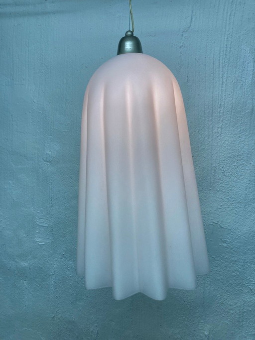 Lampada a sospensione italiana in vetro di Murano, stile Fazzoletto, design anni '80/'90.